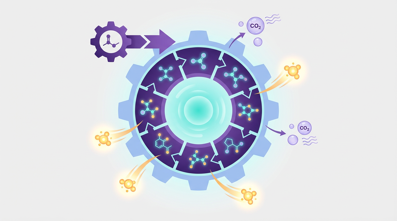 Etapas do ciclo de Krebs simplificadas